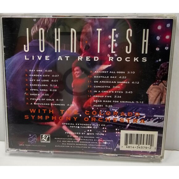 John Tesh Live At Red Rocks CD With Colorado Symphony Orchestra Audio Album - Picture 4 of 6